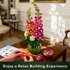 CUBIMANA Alcea Rosea decor stand elevating botanical art
