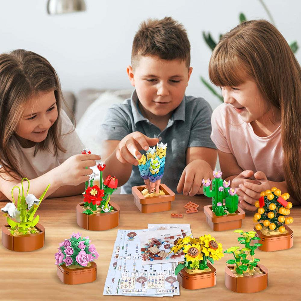 CUBIMANA instruction booklets included guide build steps for each plant.