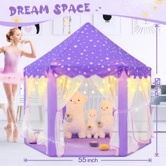 CUBNBUD princess tent rug inside adds extra cozy play area.