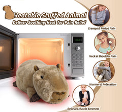 Cuckool Capybara plush flaxseed fill delivers longer gentle heat.