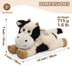 Cuckool Cow plush with soft shaggy fur for ultra-cozy snuggles