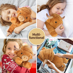 Cuckool Highland Cow plush as travel companion, soft and light for journeys
