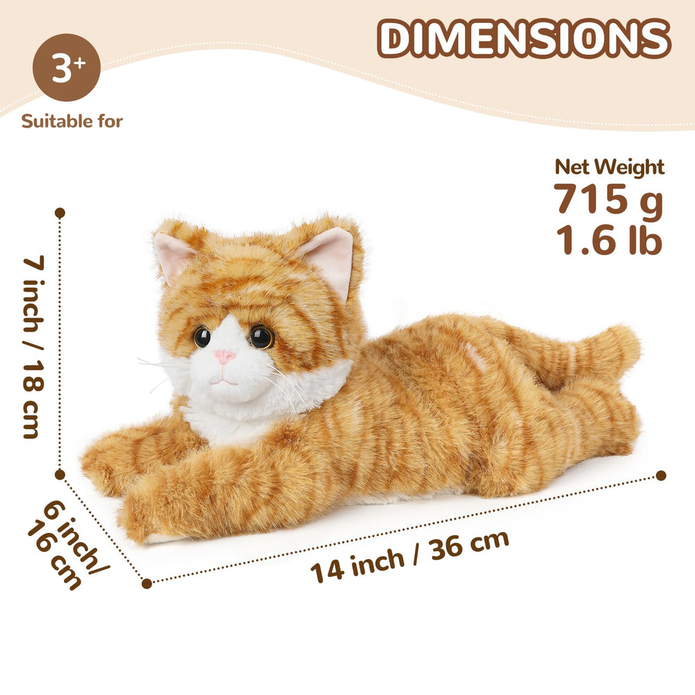 Cuckool Orange Tabby Cat Plush lavender scent adds calm
