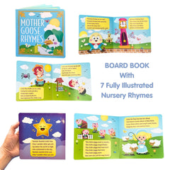 Board book included supports picture-follow-along reading together