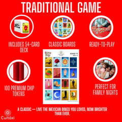 Cuitáxi Mexican Bingo durable materials ensure long-lasting gameplay for gatherings.