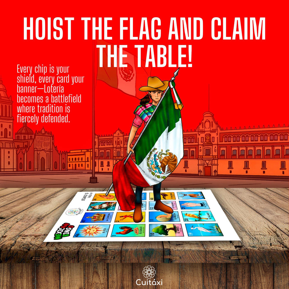 Cuitáxi Mexican Bingo packaged in Mexico, showcasing authentic craftsmanship.