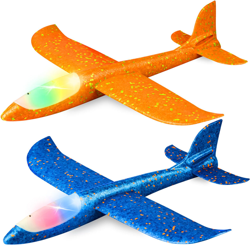 CUKU LED Airplane assembly demonstrates quick setup for backyard play.