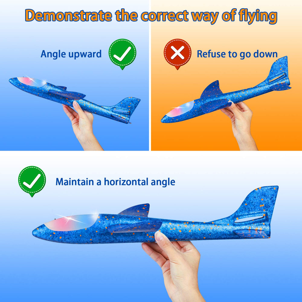 CUKU LED Airplane reverse-mode highlights tail flip and playful motion.