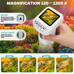 CUKU portable microscope designed for outdoor learning and exploration