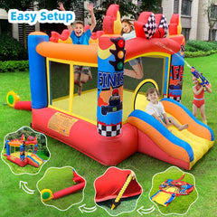 Culaluva bounce house 370W blower; quick setup in minutes