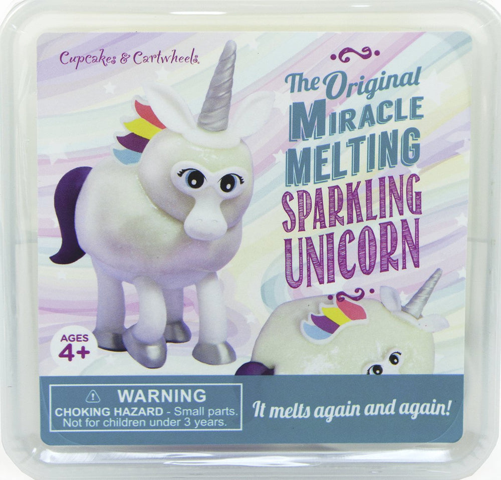 Cupcakes & Cartwheels unicorn melting putty in action for imaginative play