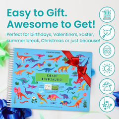 Cupkin Dinosaur Sticker Book Scene 7: joyful stickers promote pretend play on adventures