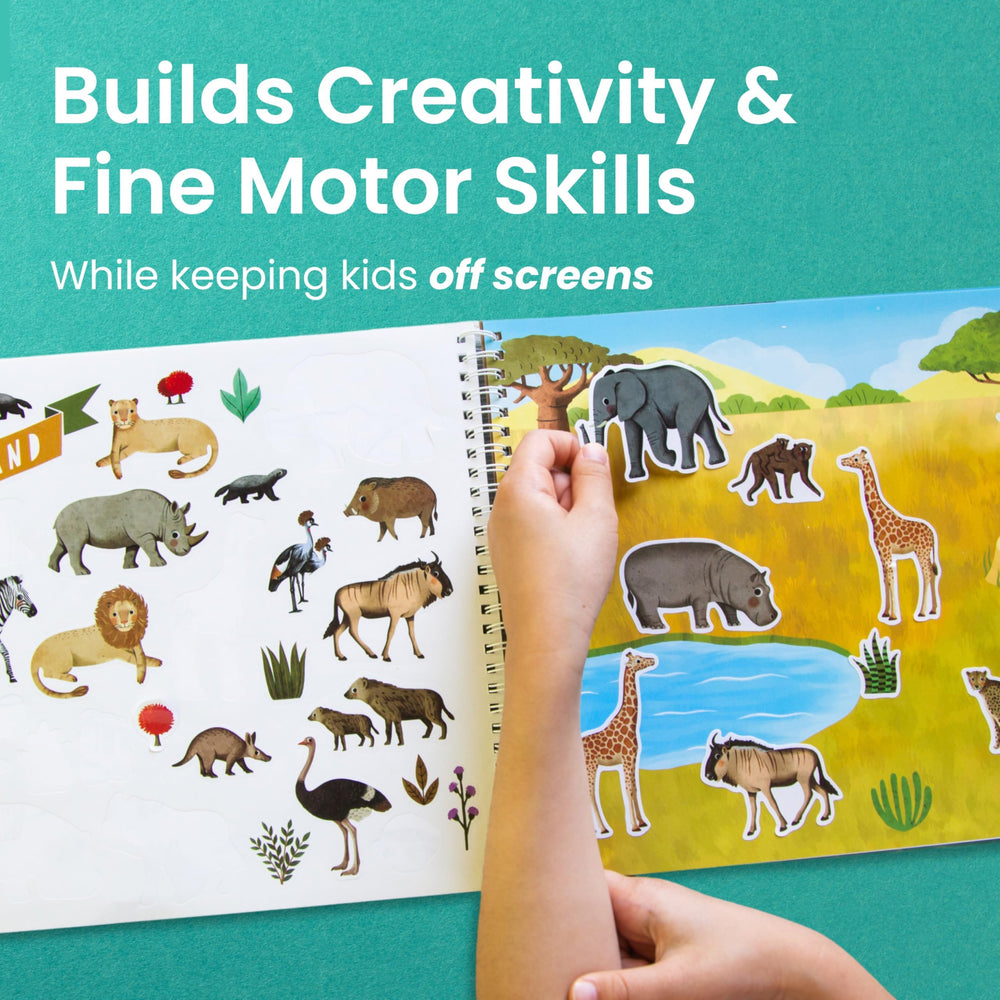 Cupkin forest-scene stickers to spark imaginative play and motor skill practice