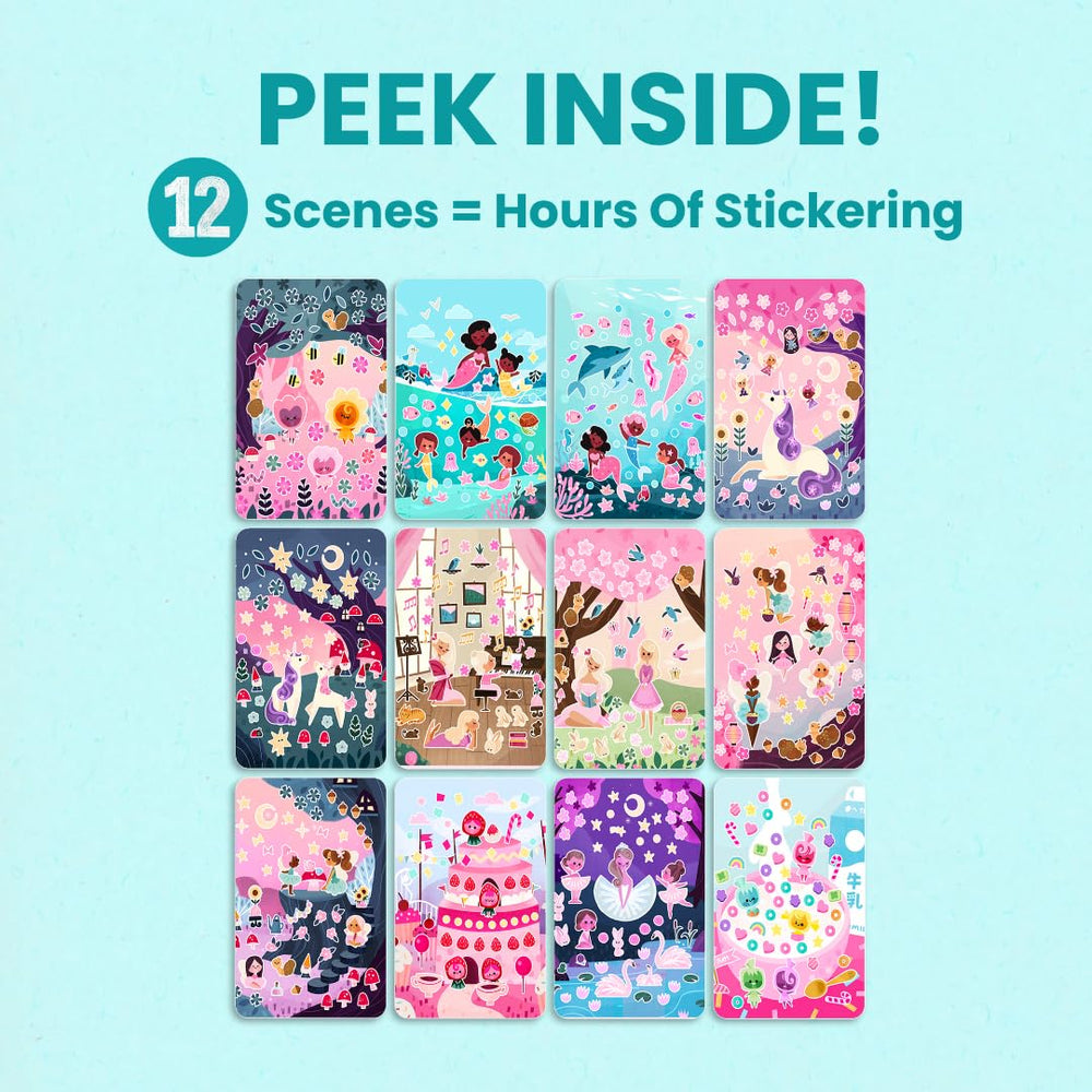 Cupkin Magical World peel-and-stick stickers strengthen fine motor and planning.