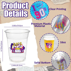 CUPLOOV 90s disposable party cups streamline cleanup after celebrations