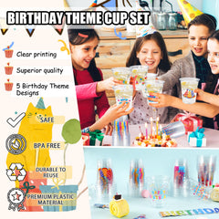 CUPLOOV 12oz confetti-design cups brighten classrooms and snack time