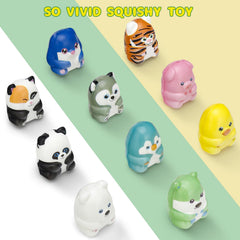 Curibble birthday goodie bag squishies showcased as colorful keepsakes for guests