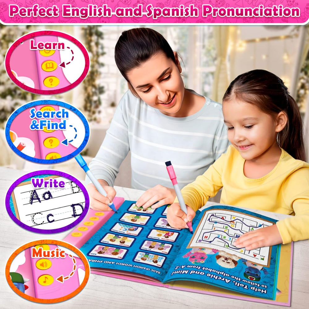 Curious 2 Learn bilingual English and Spanish phrases boost family learning.