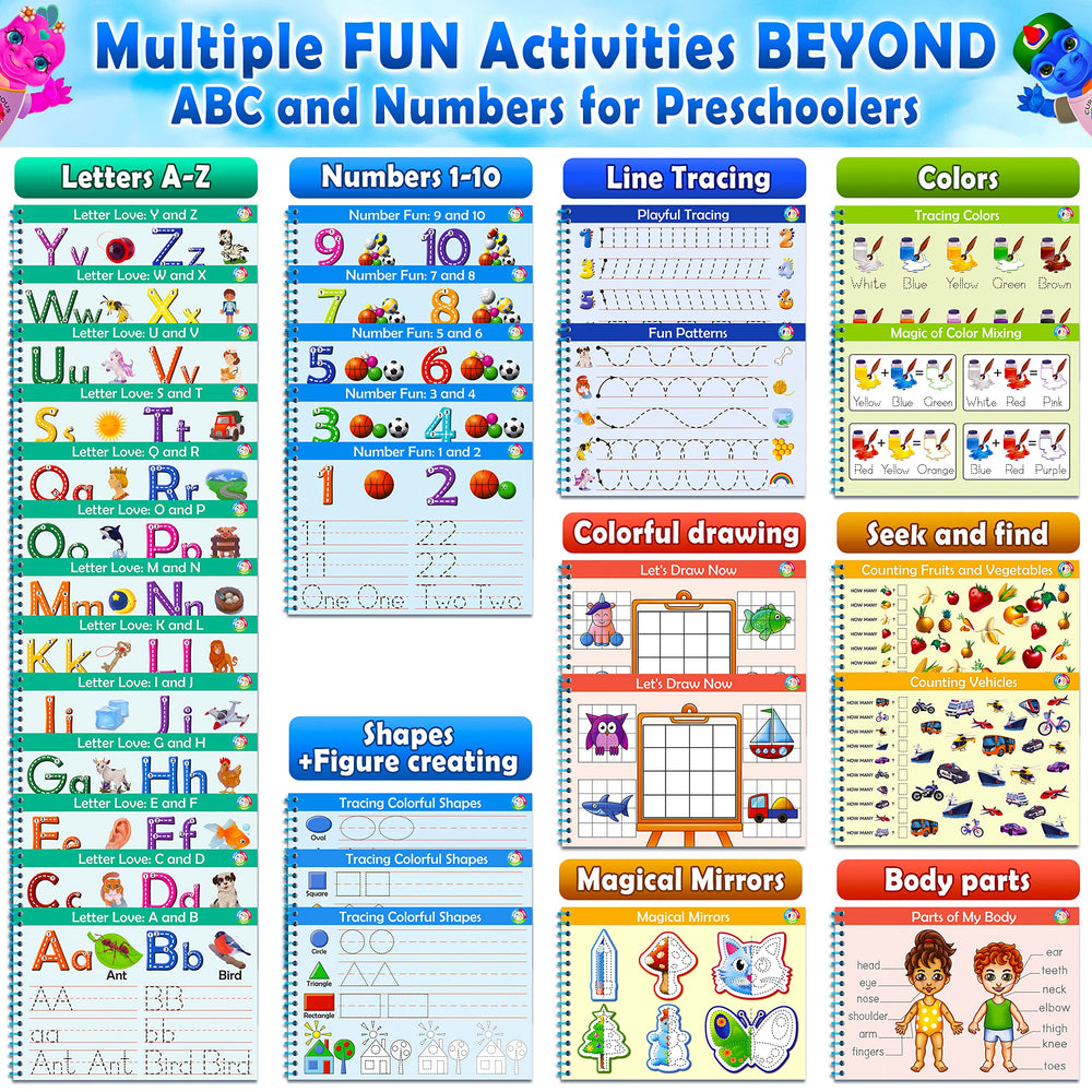 Curious 2 Learn set of nine markers for tracing, drawing, and color exploration.