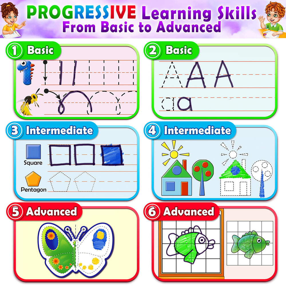 Curious 2 Learn tracing pages guiding handwriting practice with clear lines