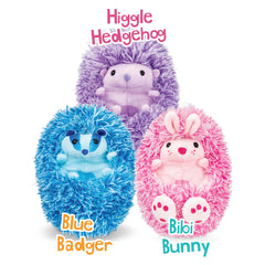 Curlimals Blue the Badger giggles and talks to enrich playtime.
