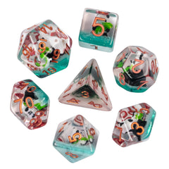 Cusdie panda-filled DND dice set with bamboo encasing, visually charming