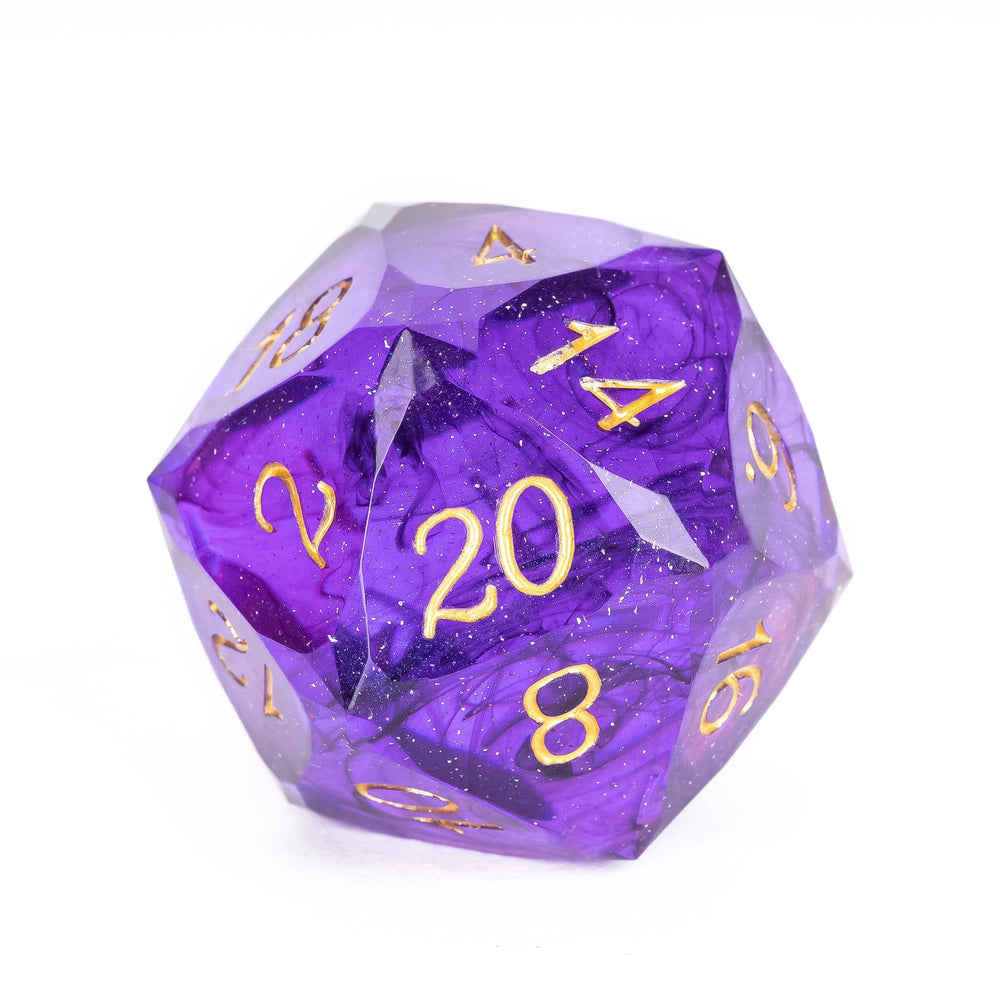 Cusdie D20 showcases glitter foil inclusions that shimmer during play