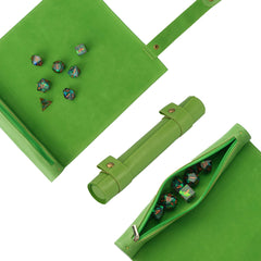 Cusdie dice mat roll-up demonstrates portable, travel-ready design.