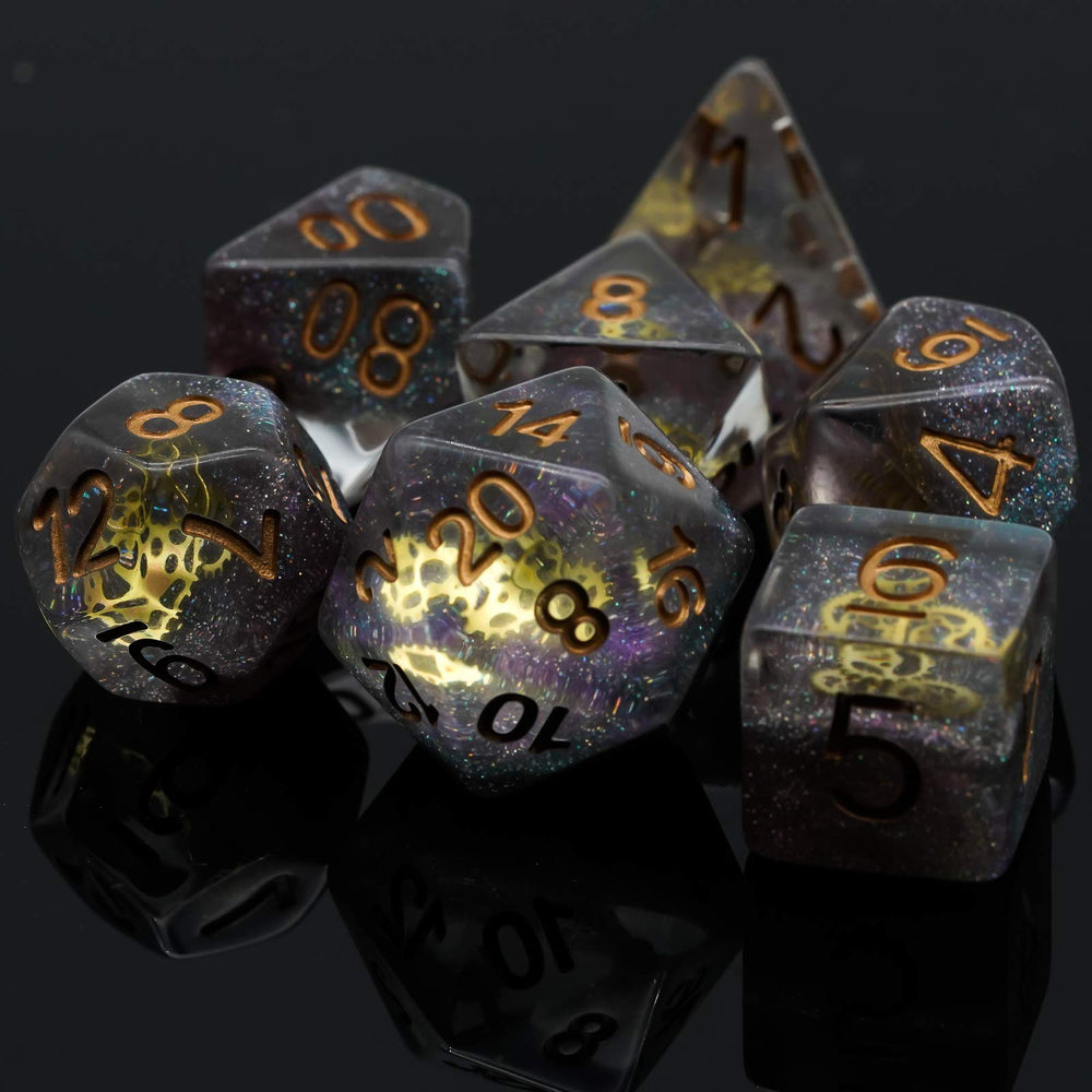 Cusdie DND dice oxidation-proof-gear closeup for durability