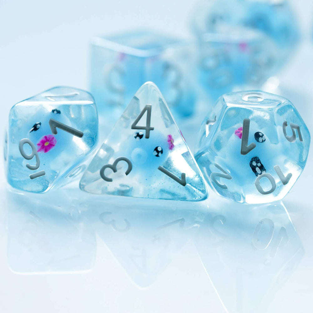 Cusdie polyhedral-dice-collection-portable compact and travel-friendly for on-the-go games.