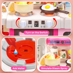 Cute Stone Kids Kitchen Playset play food for creative pretend meals.