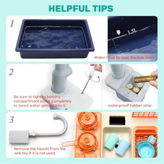 CUTE STONE kitchen cleanup play promotes organized routines