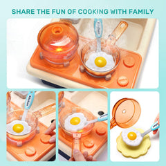 CUTE STONE play dishware and utensils promote coordinated cooking and cleaning pretend tasks