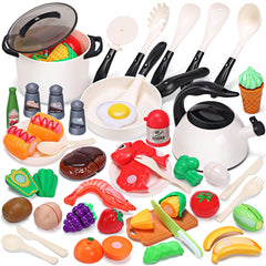 CUTE STONE play kitchen set with pots and pans sparks imaginative cooking for kids.