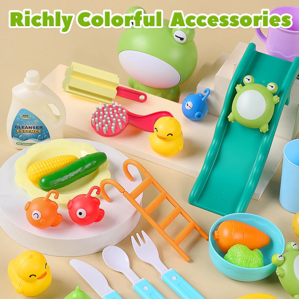 CUTE STONE Play Sink assorted food toys for role play meals