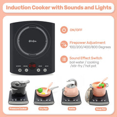 CUTE STONE toy kettle and utensils for safe hands-on kitchen play.