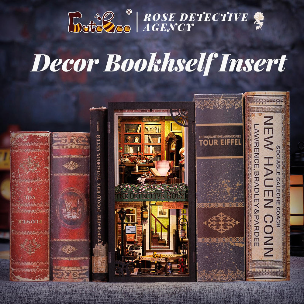 CUTEBEE Book Nook dust cover protects the interior during display.