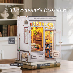 CUTEBEE Book Nook Kit arched stained glass adds charm to a desk or shelf.