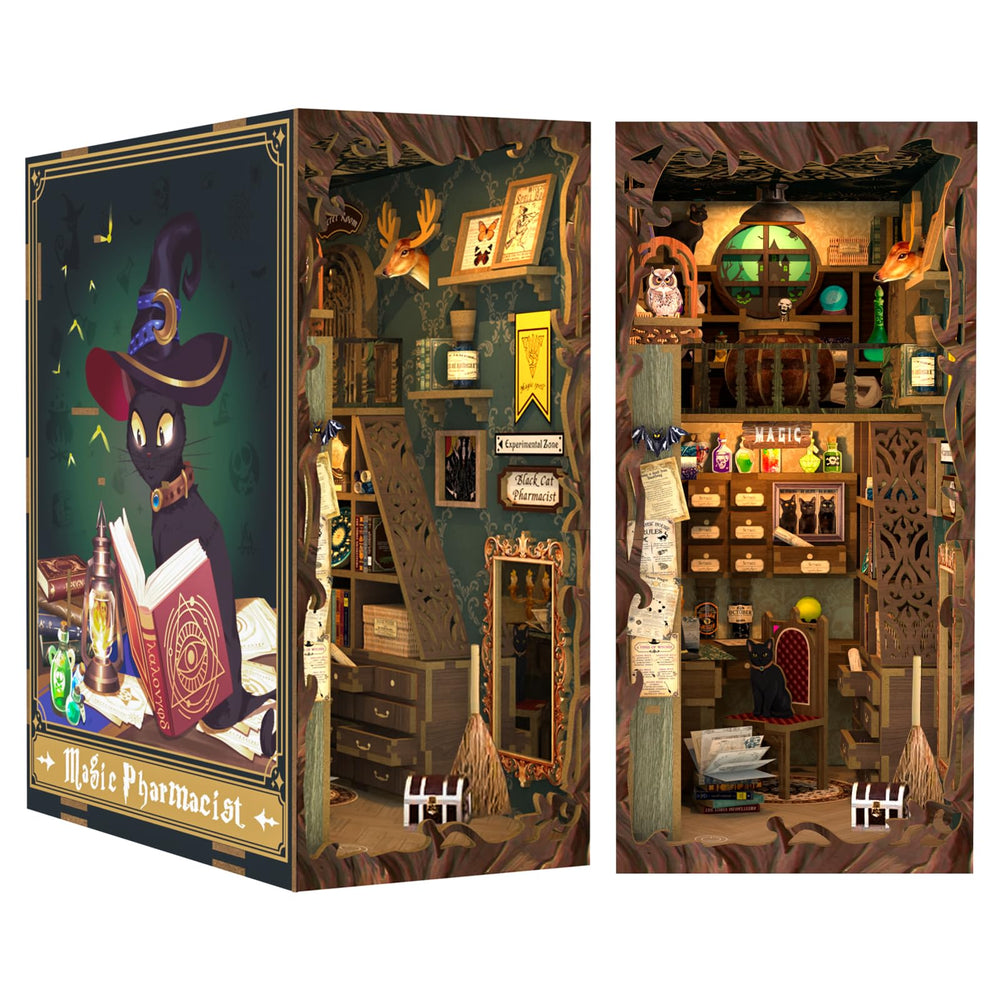 CUTEBEE Book Nook Kit assembly scene boosts desk creativity.