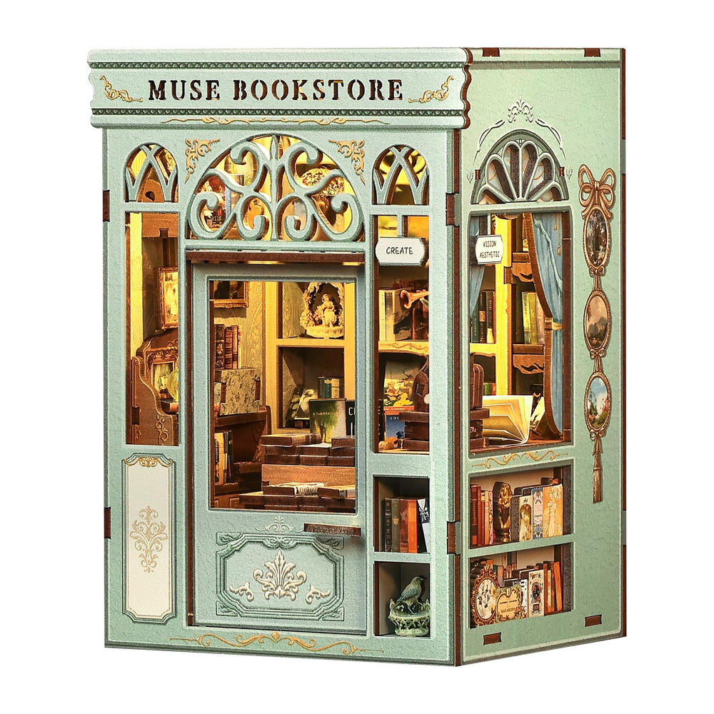 CUTEBEE Book Nook Kit cover reveals inviting bookstore vibes for shelves.