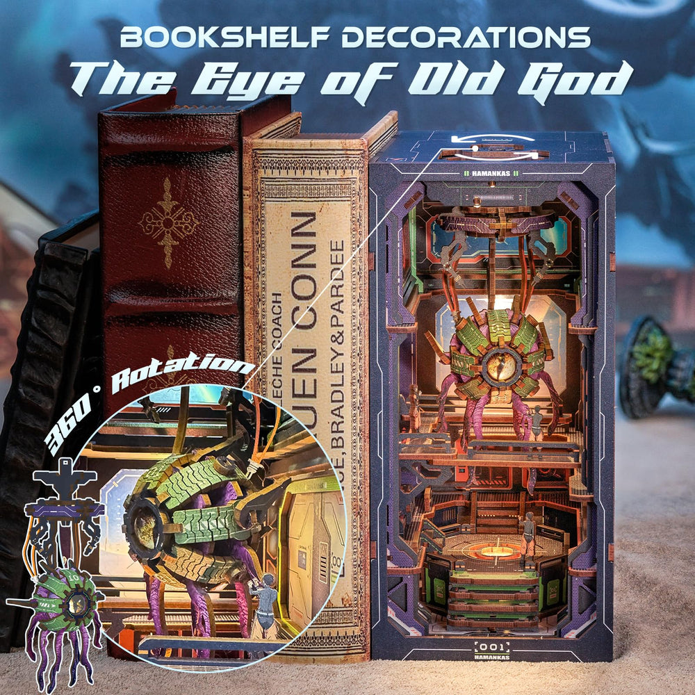 CUTEBEE Book Nook Kit detailed interior for cozy bookshelf display