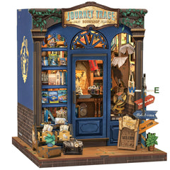 CUTEBEE Book Nook Kit front view enhances desk decor with Journey Trace Bookshop vibe