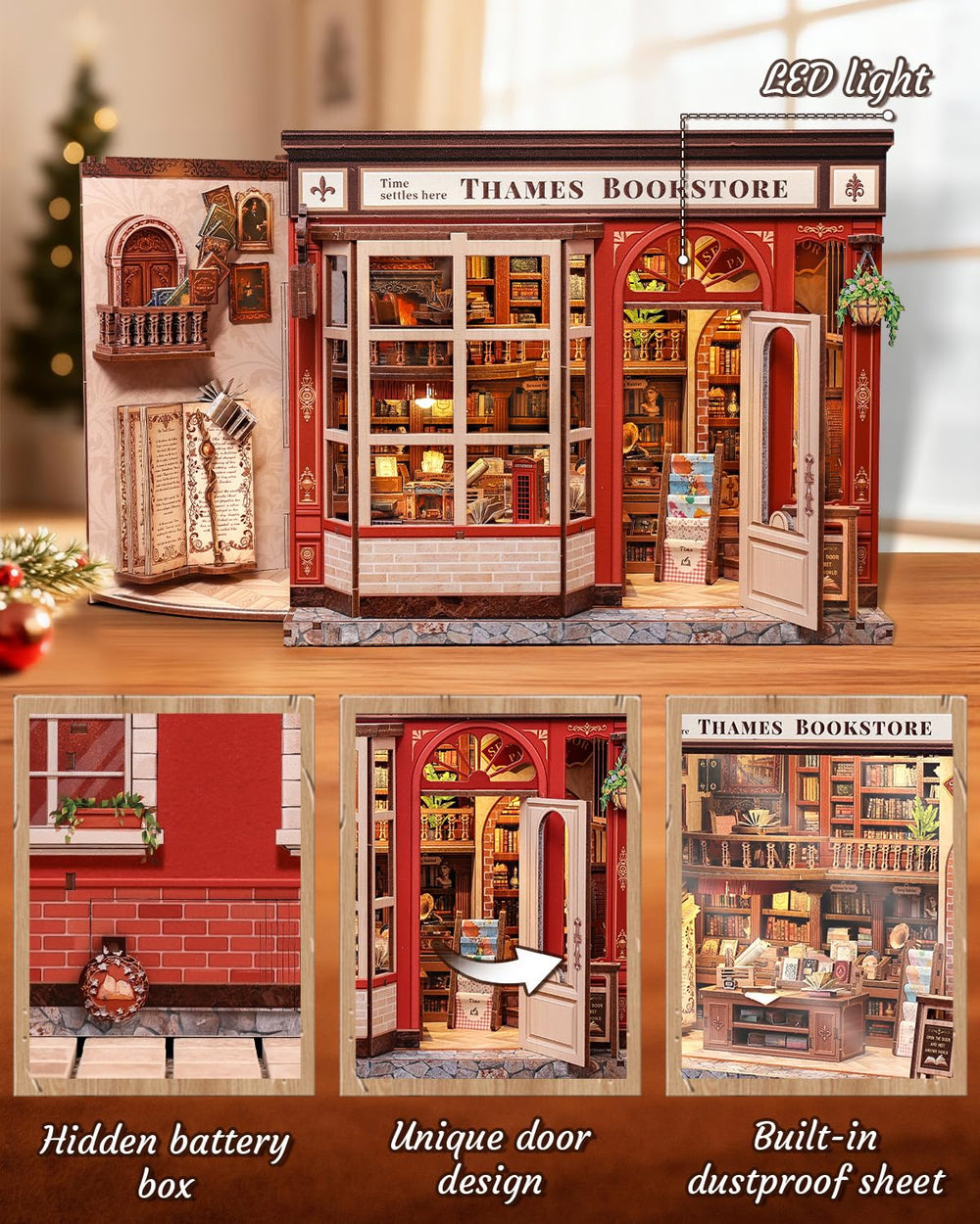 CUTEBEE Book Nook Kit DIY assembly invites creative relaxation on your desk.