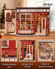 CUTEBEE Book Nook Kit DIY assembly invites creative relaxation on your desk.