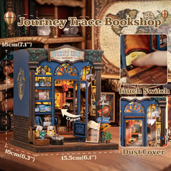 CUTEBEE Book Nook Kit miniature house interior glows, elevating desk ambiance