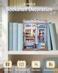 Cutebee Book Nook Sweet Marie lit mini display on a desk or shelf.