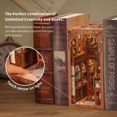 CUTEBEE Book Nook Kit bookshelf decor showcases a tiny world inspiring calm, focus, and delight.