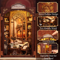 CUTEBEE Booknook decor enhances shelf or desk with tactile detail.