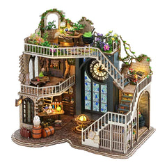 Cutebee DIY Dollhouse Kit front view for a stylish collectible display.