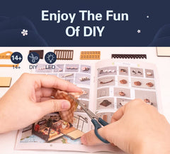 CUTEBEE dollhouse assembly guide helps build step by step for adults.